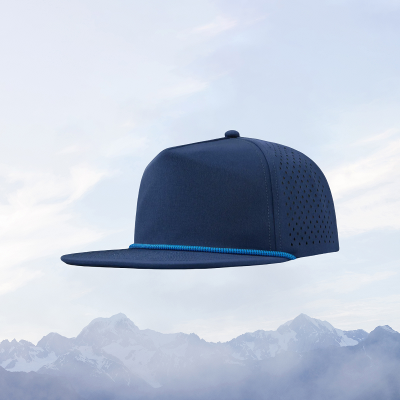 Blue Flat Brim Cap - Image 4