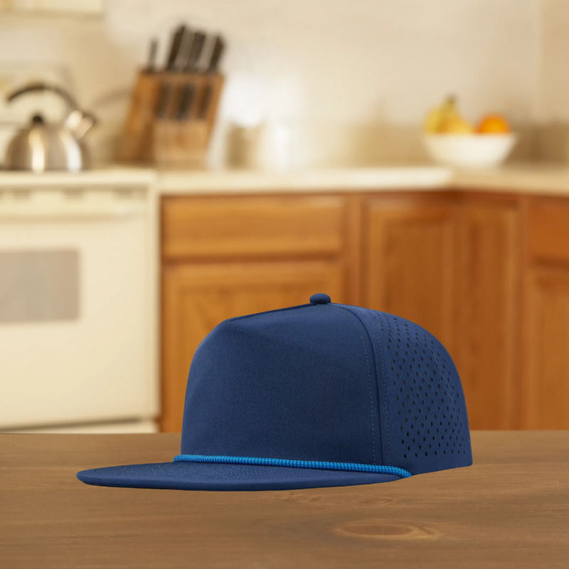 Blue Flat Brim Cap - Image 3