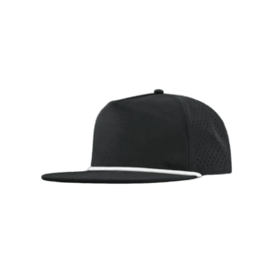 Black & White Flat Brim Cap