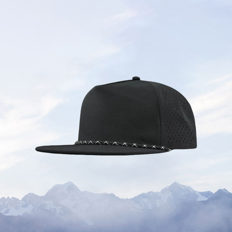 Black Flat Brim Cap - Image 3