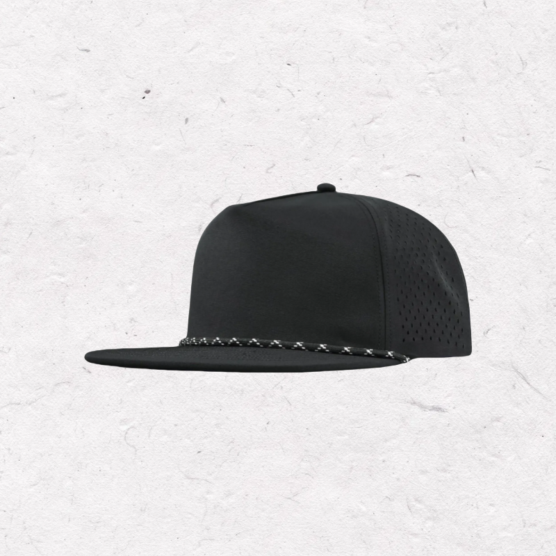 Black Flat Brim Cap - Image 4