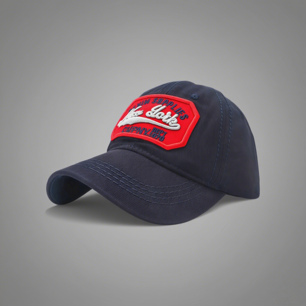 Navy Embroidered Curve Cap - Image 2