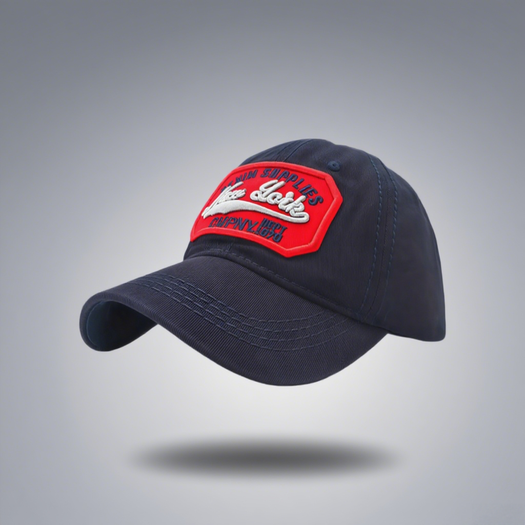 Navy Embroidered Curve Cap - Image 4