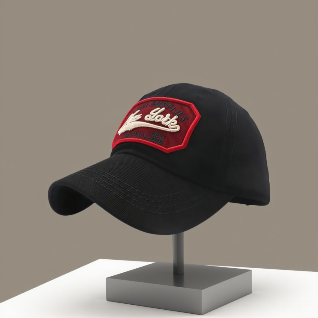 Black Curve Stitch Cap - Image 3