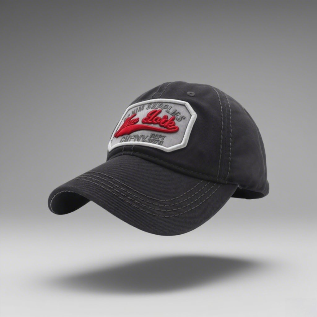 Gray Embroidered Curve Cap - Image 2